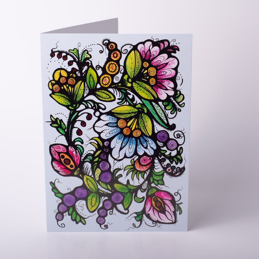 Floral Art Card - Metallic Shine Limited Print